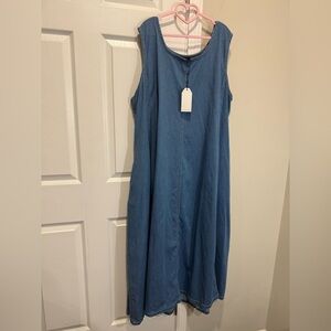 Universal Standard Denim Blue Maxi Dress SZ L ( 22-24 )